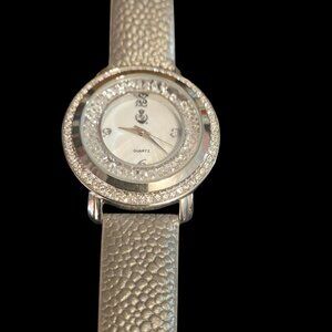 Premier Designs Silver Glam Rhinestone Watch – (NWOT – Needs Battery)